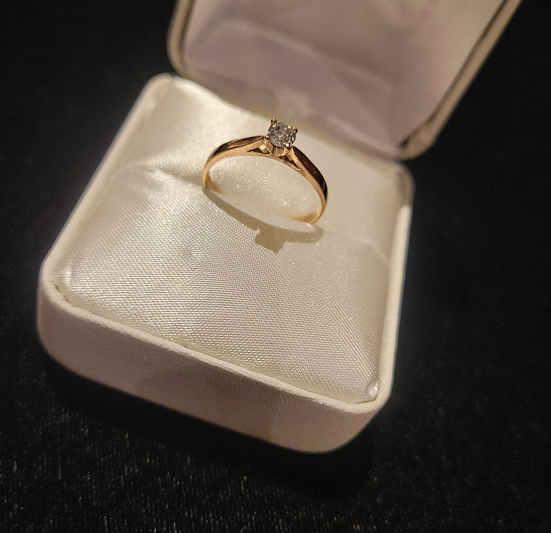 Diamond ring  0.2ct / 10K Rose Gold