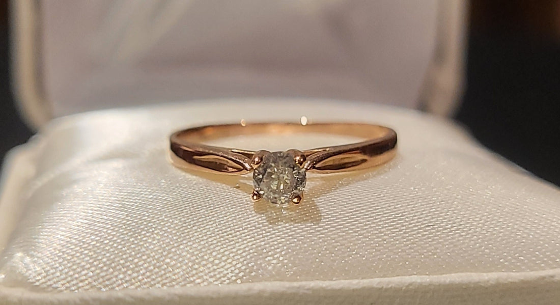 Diamond ring  0.2ct / 10K Rose Gold