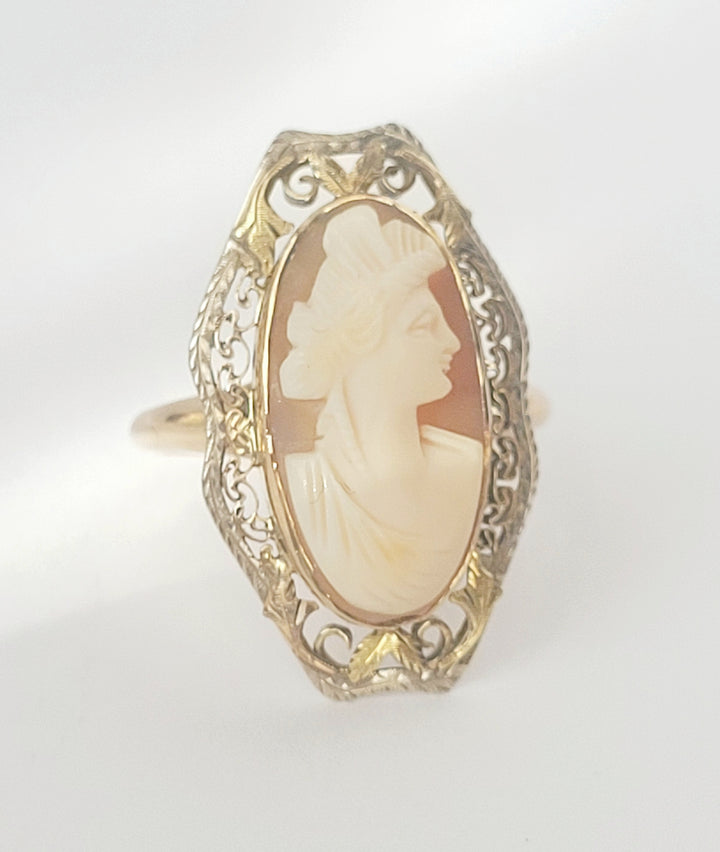 10K Gold Cameo Ring 1920