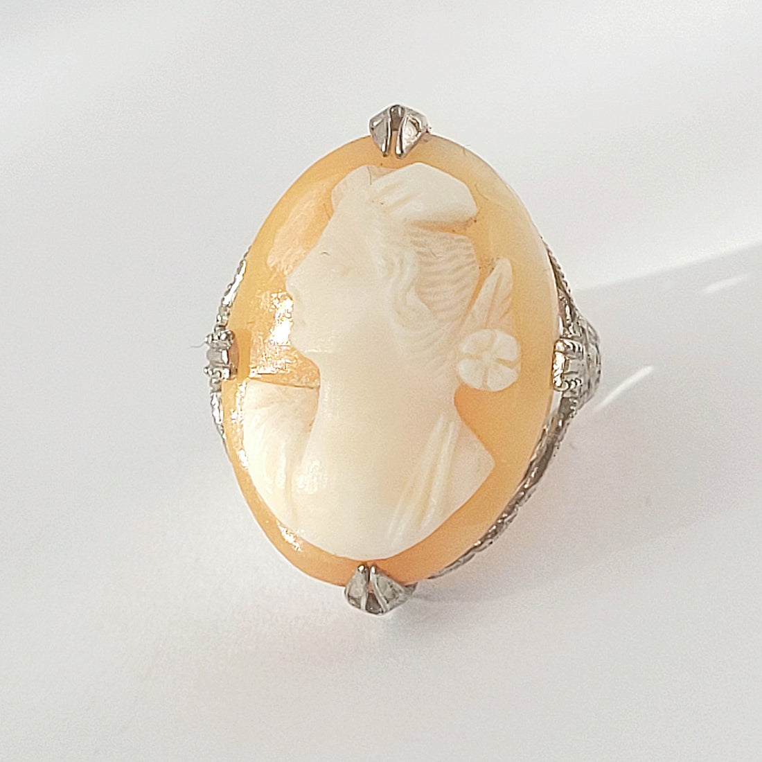 Silver Vintage Cameo Ring 1920