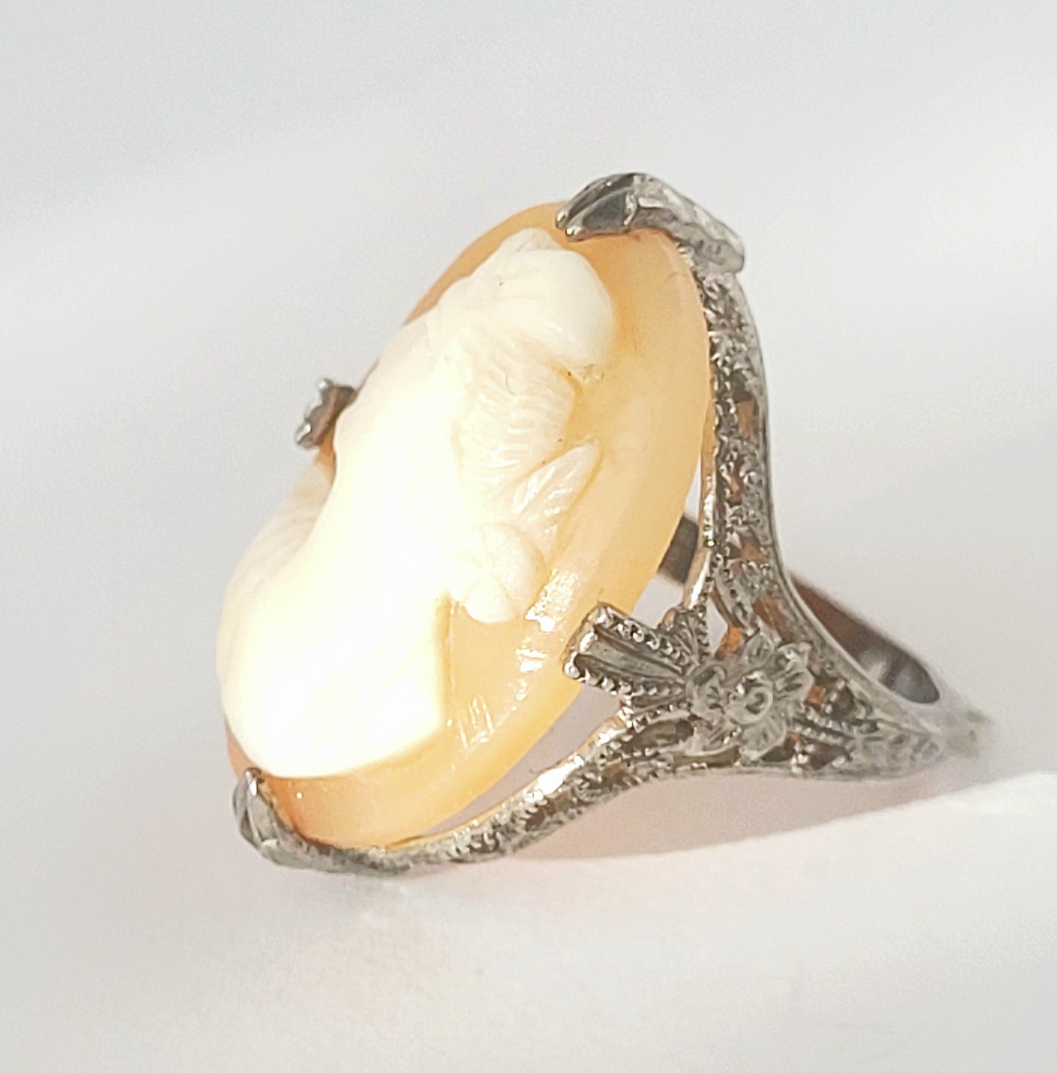 Silver Vintage Cameo Ring 1920