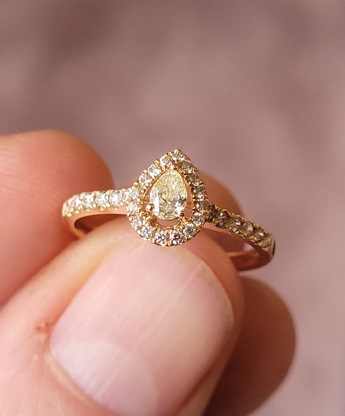 Pear Diamond Ring