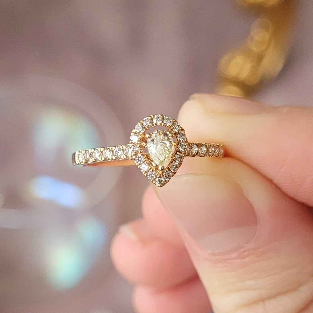 Pear Diamond Ring