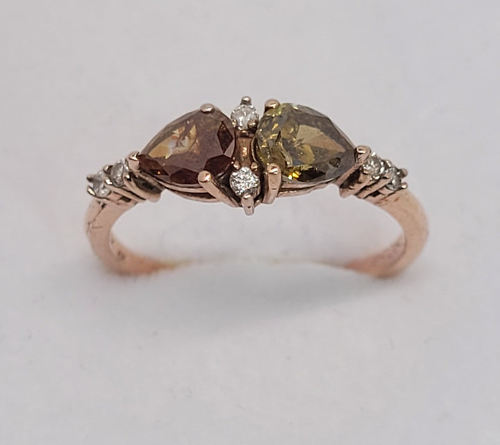 "You and Me" Fancy Dark Yellow and Brown Diamond