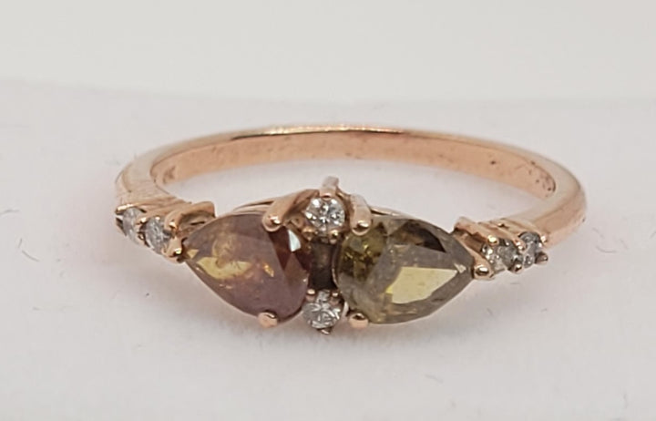 "You and Me" Fancy Dark Yellow and Brown Diamond