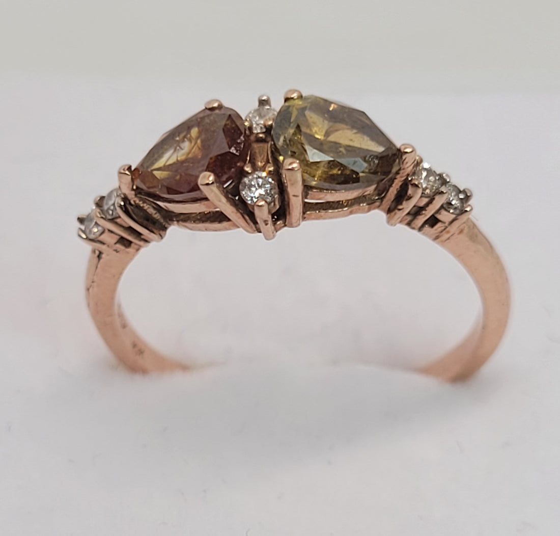 "You and Me" Fancy Dark Yellow and Brown Diamond