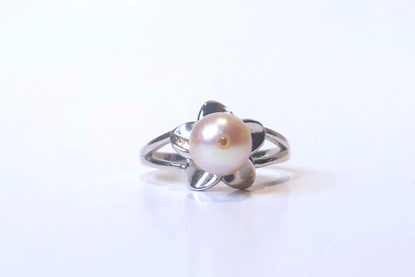 Pink Pearl Flower - Silver 925