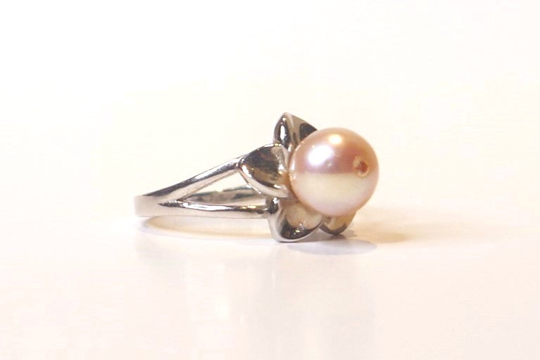 Pink Pearl Flower - Silver 925