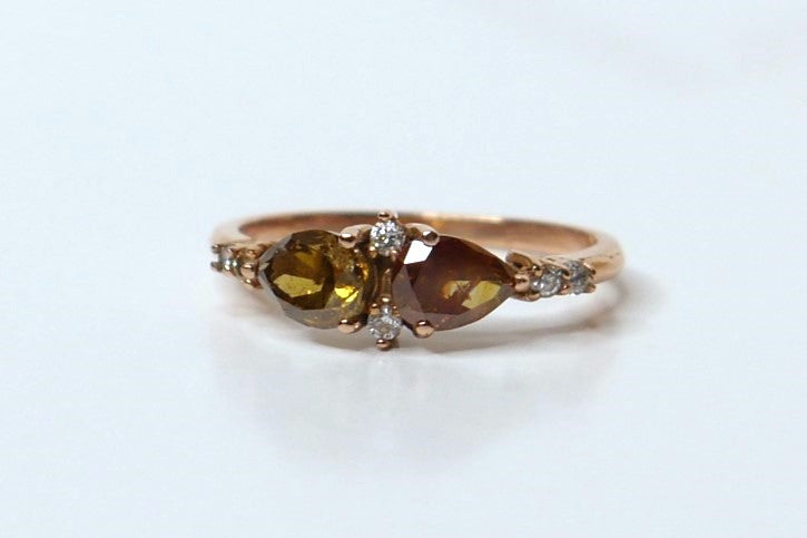 "You and Me" Fancy Dark Yellow and Brown Diamond