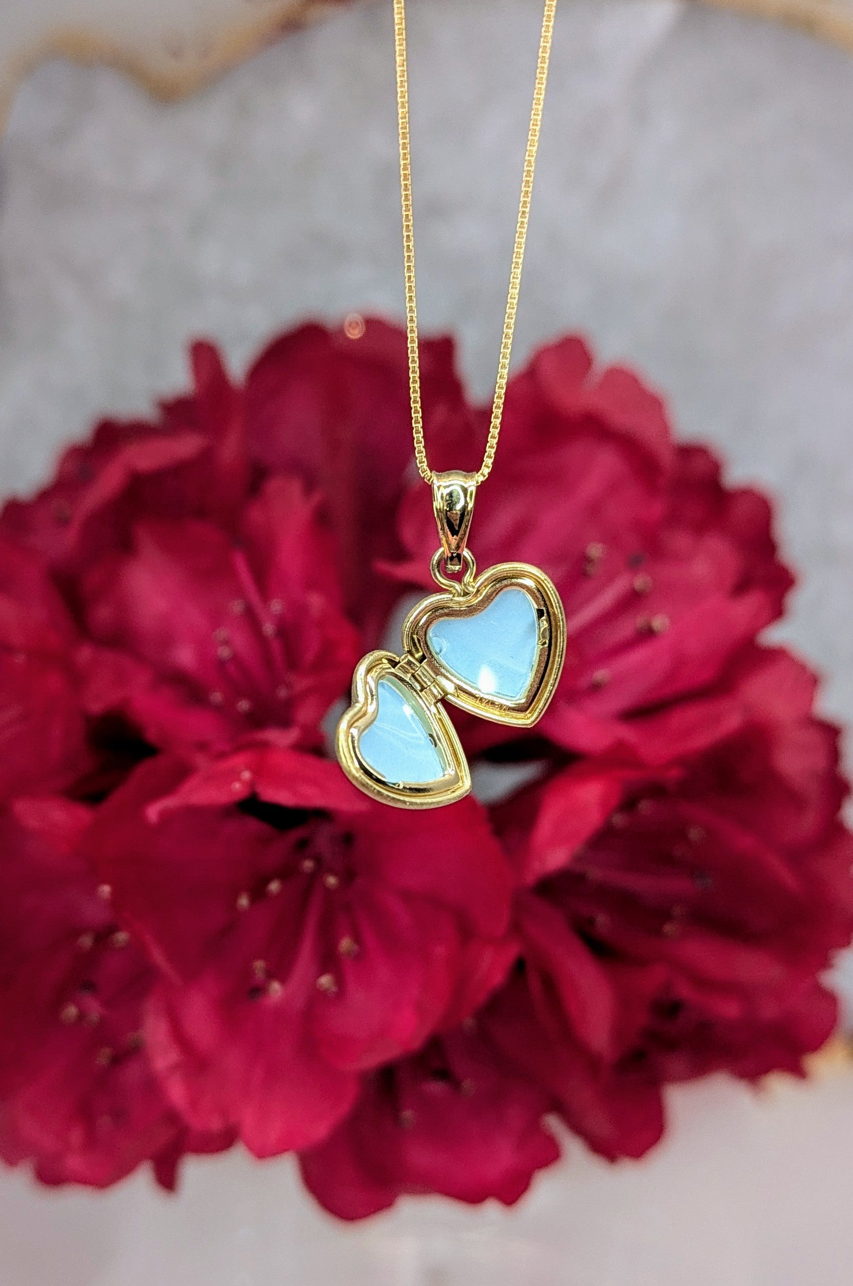 Locket with butterflies sterling silver- gold plated