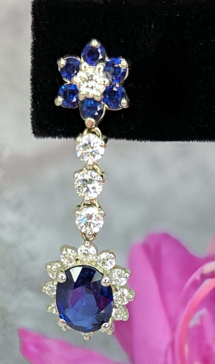 “Born of Stars” 3.85 ct Blue Sapphire 14kWhite Gold.