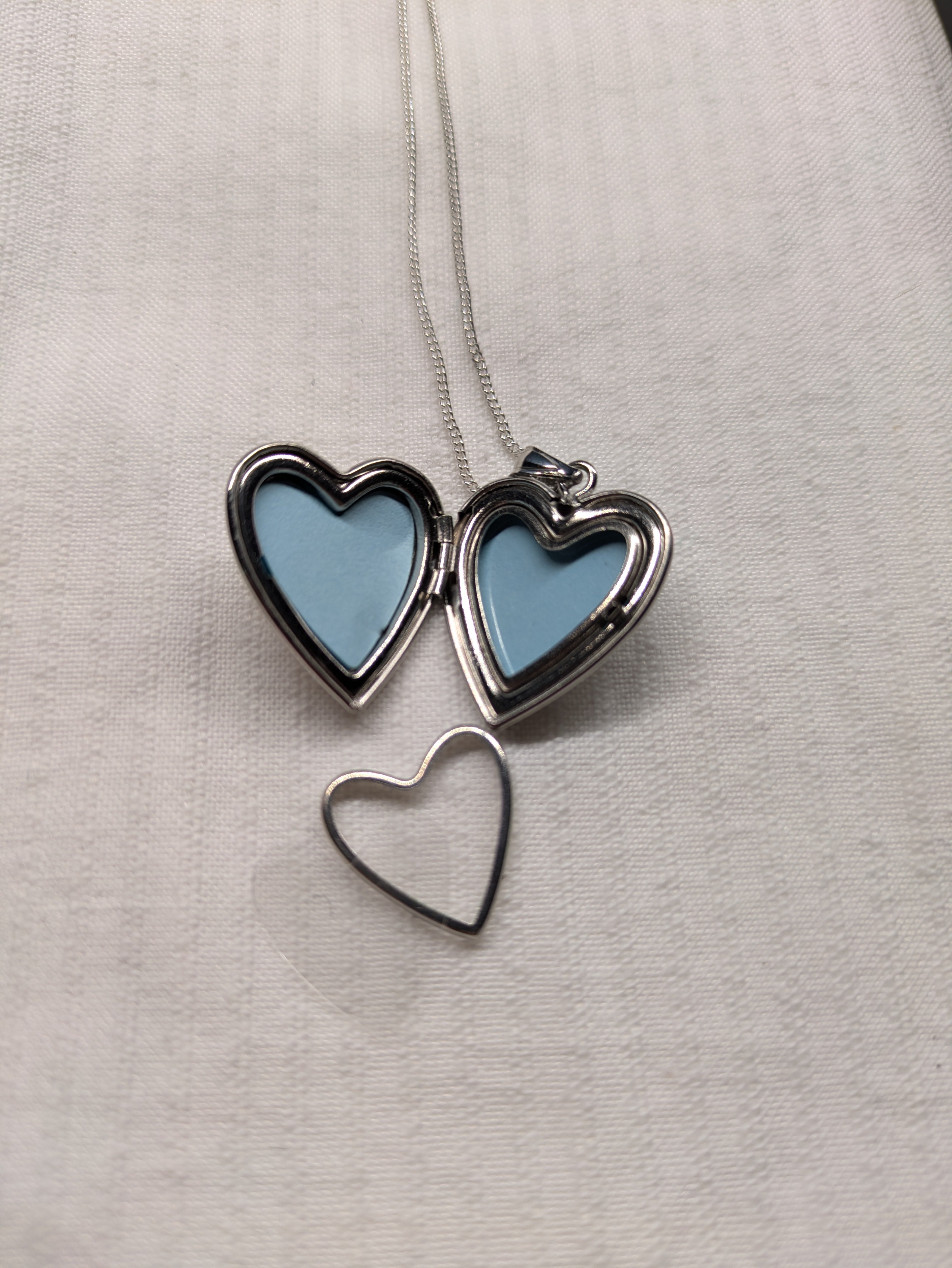 Silver heart locket "Forever in my Heart"