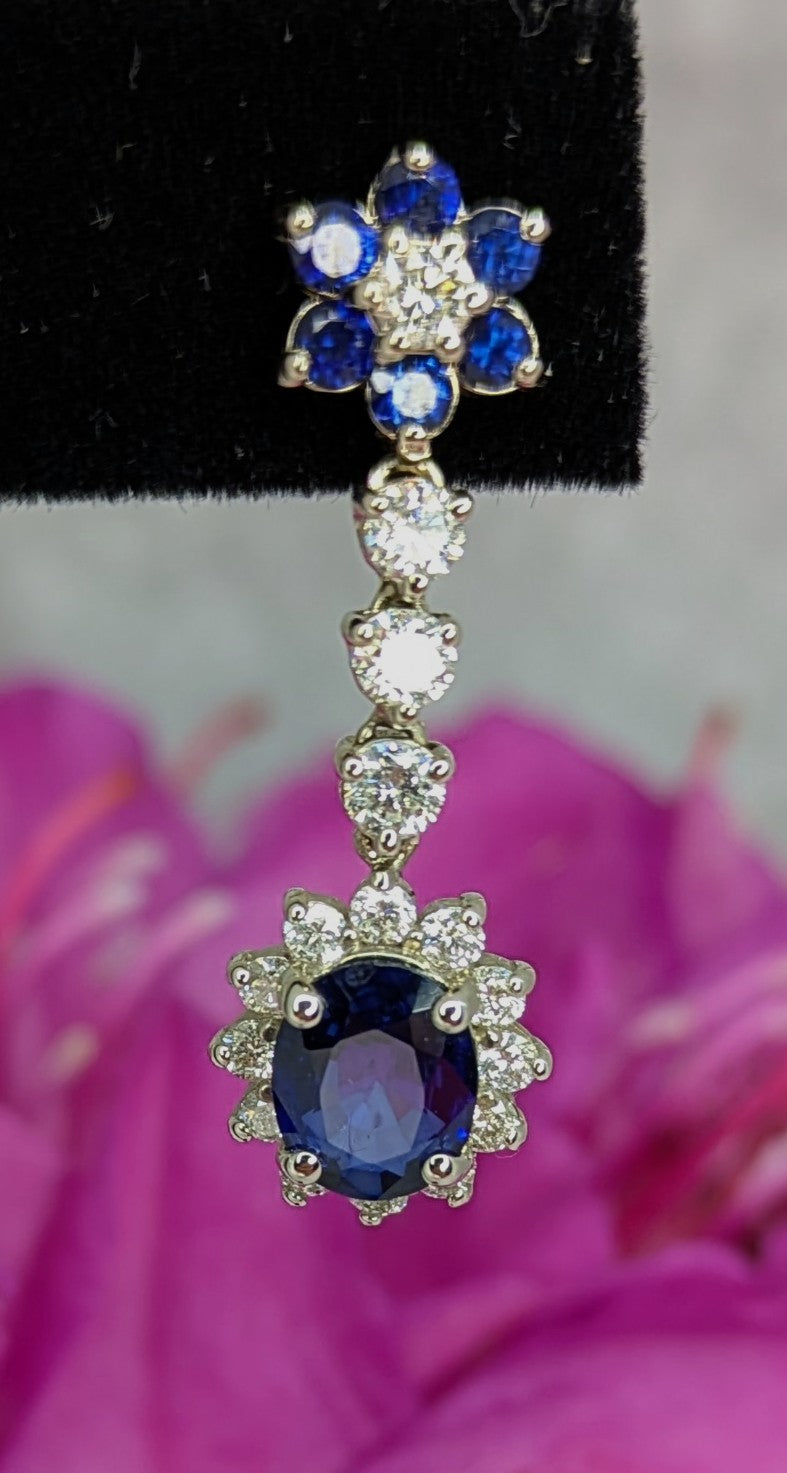 “Born of Stars” 3.85 ct Blue Sapphire 14kWhite Gold.