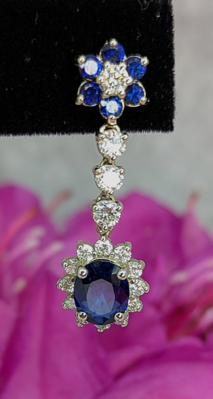 “Born of Stars” 3.85 ct Blue Sapphire 14kWhite Gold.