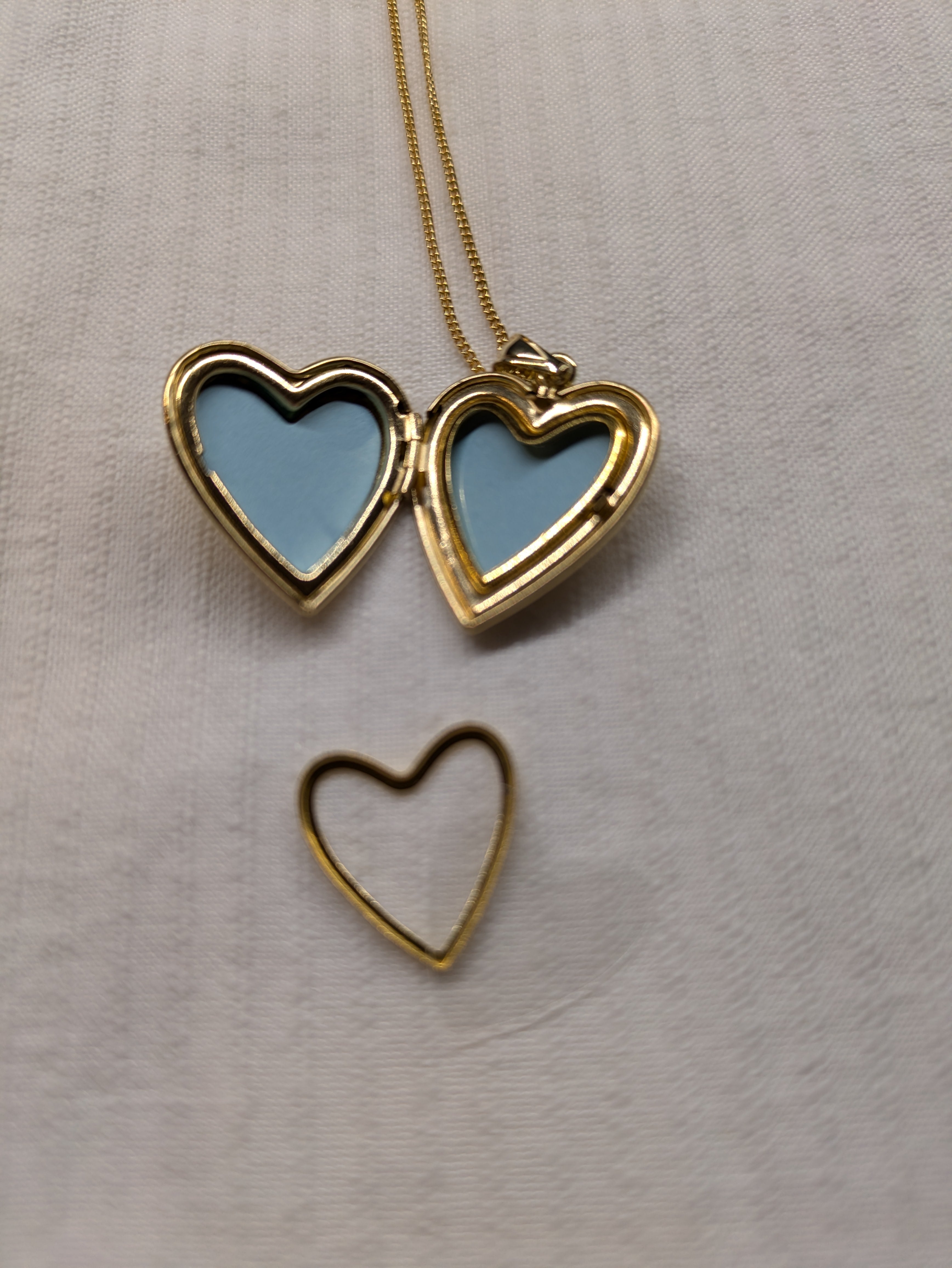 Silver heart locket Gold plated "Forever in my Heart"